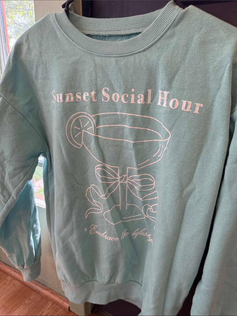 Sunset Social Hour Graphic Pullover Crewneck